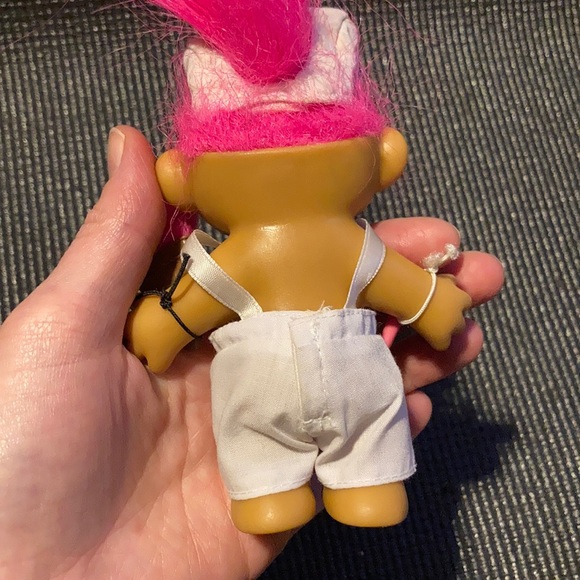 Vintage Russ Artist Painter Troll Doll Pink Hair - Picture 7 of 7